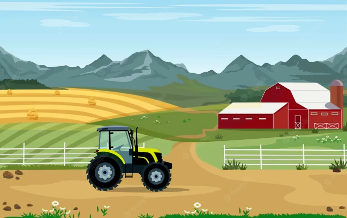 vector-illustration-agriculture-farming-agribusiness-rural-landscape-with-farm-tractor_449384-64 Nigeria Agriculture Ministry Partner Engineering Agency On Industrialization, Smart Solar Irrigation