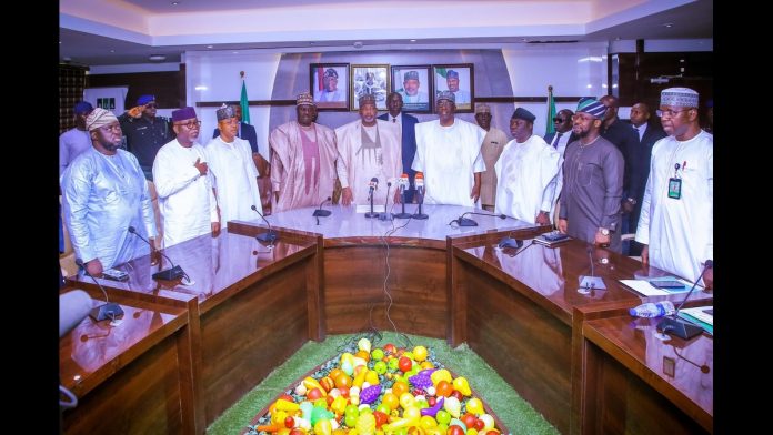 Four Nigerian Governors Visit the office of the Federal Ministry of Agriculture and Food Security